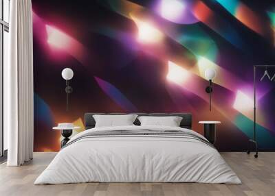 Prism light reflections on black background Blurred geometric shapes soft gradients ethereal visualPrism light reflections on black background Blurred geometric shapes soft gradients ethereal visual Wall mural