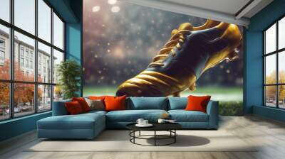 Stylish soccer cleats illustration Wall mural