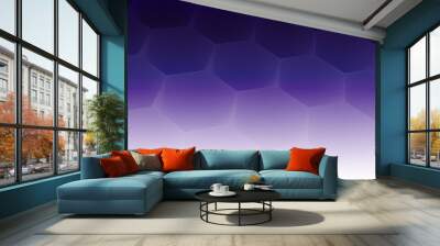 3D honeycomb abstract background. Bees cells texture. Three-dimensional render illustration.
 Wall mural