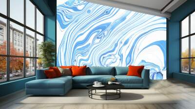 Colorful marble ink paper texture on white background. Chaotic abstract organic design. Bath bomb waves. Wall mural