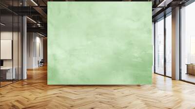 Green ink and watercolor textures on white paper background. Paint leaks and ombre effects. Hand painted abstract image. Wall mural