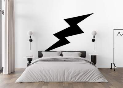 Lightning, electric power vector logo design element. Energy and thunder electricity symbol concep Wall mural