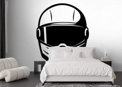 Racing helmet icon. Simple illustration of racing helmet vector icon for web Wall mural