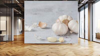 Fresh garlic isolated.Fresh garlics, Nutrition Wall mural