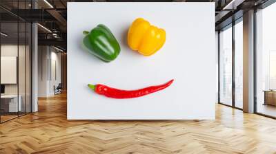 healthy vegetables on white background,World food day Wall mural