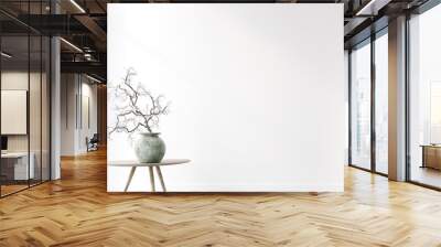 Empty home interior wall mockup, 3d render Wall mural