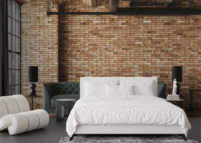 Minimalist industrial interior background, 3d render Wall mural