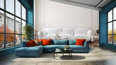 Minimalist modern classic living room interior background, 3D render Wall mural