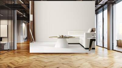 Modern interior background, wall mock up, 3d render Wall mural