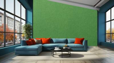 Abstract background with green felt texture. Wall mural