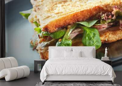 Fresh toasted panini blt sandwich Wall mural