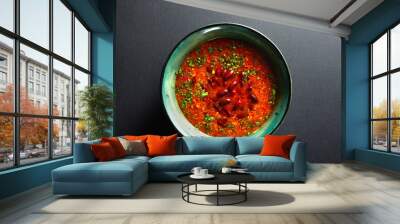 Ukrainian and russian national red soup Wall mural