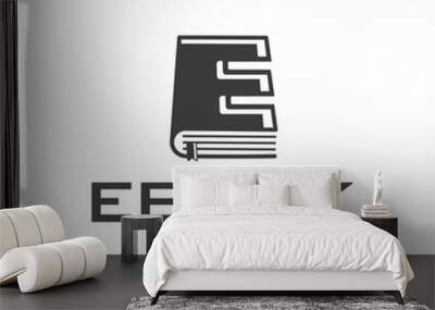 the letter E logo that makes up the book Wall mural