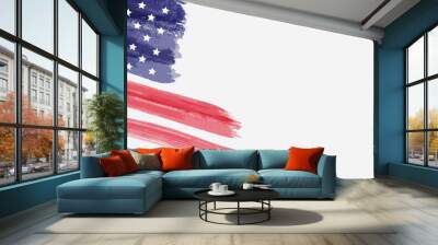 Background with USA painted flag Wall mural