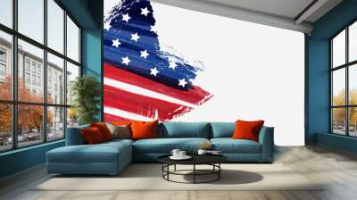 Banner with USA flag in star shape Wall mural