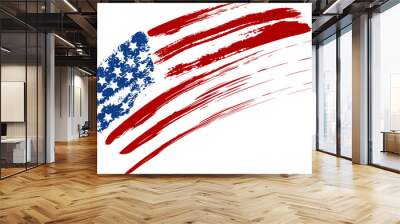 Grunge USA flag Wall mural