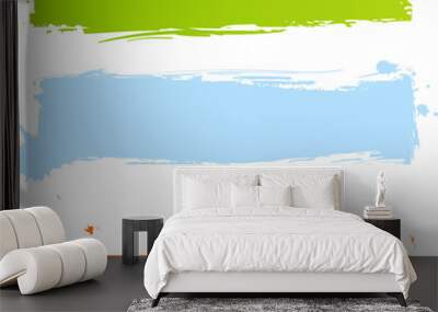 Multicolored grunge banners in three colors Wall mural