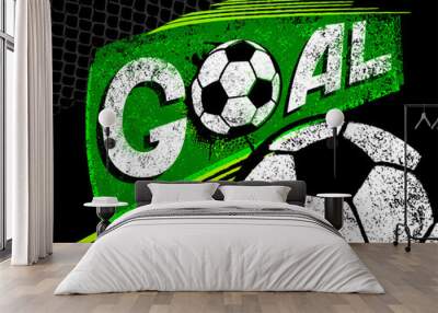 Football vector illustration print for t-shirt Wall mural