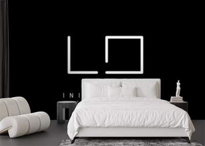 Initial L O LO minimalist modern logo identity vector Wall mural