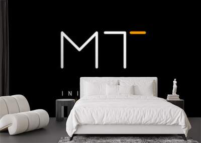 Initial M T MT minimalist modern logo identity vector Wall mural