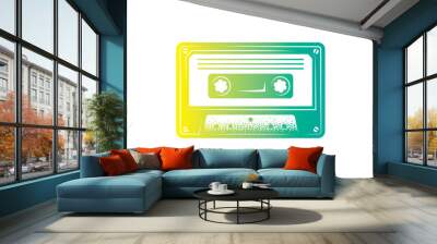 Audio cassette. Original vector illustration in vintage style. T-shirt design. Wall mural