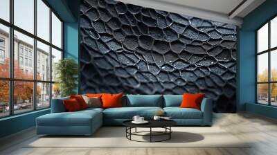 Carbon, graphite microscopic texture. Abstract detailed background. Ai generative Wall mural