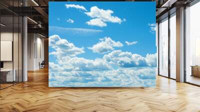 Fluffy Clouds In Blue Sky. Background From Clouds. Wall mural