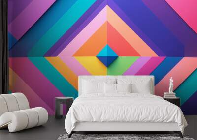 abstract colorful geometric background Wall mural