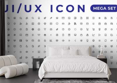 UI UX  Icon mega set, user interface iconset collection. Wall mural