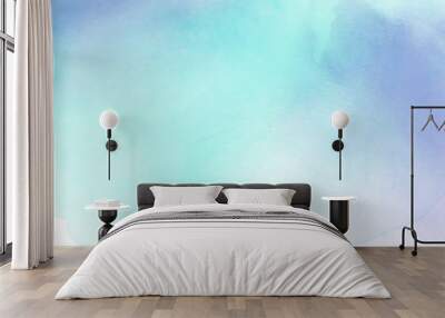 Abstract light blue and purple watercolor Wall mural