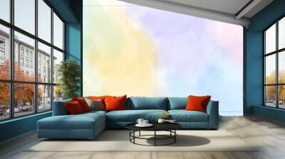 Abstract pastel color watercolor for background Wall mural