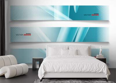 Abstract vector design banner template with light effect background Wall mural