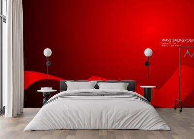 Vector abstract background with wave and line patterns. red abstract wallpaper vector design Wall mural