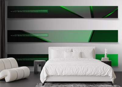 Vector banners with light green backgrounds suitable for advertising and so on. technology design. eps 10 Wall mural