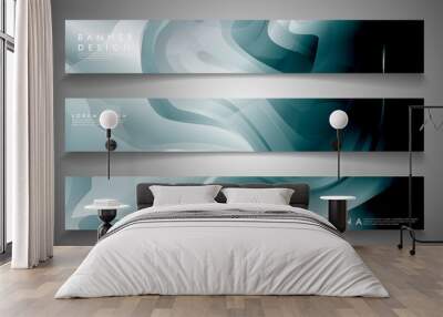 Vector banners with liquid wave background suitable for advertising and so on. technology design. eps 10 Wall mural