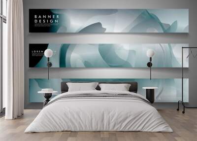 Vector banners with liquid wave background suitable for advertising and so on. technology design. eps 10 Wall mural