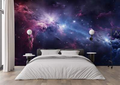 Nebula galaxy night sky background banner or wallpaper Wall mural