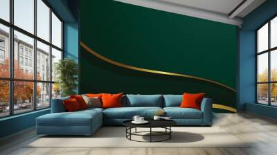 abstract green and gold luxury background Wall mural