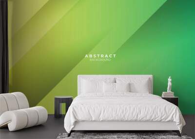 vector green gradient dynamic lines background Wall mural