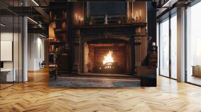 fireplace Wall mural