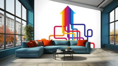 Colored arrows vector Wall mural