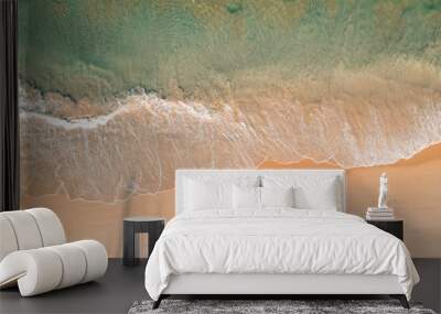 Beach, sea and sky at a sunny day on a tropical island Wall mural