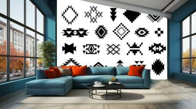 Aztec Navajo Elements set Southwestern symbols Wall mural