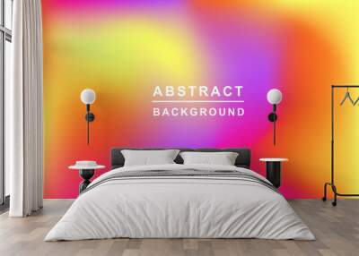 holographic retro 80s, 90s vector futuristic cover Wall mural