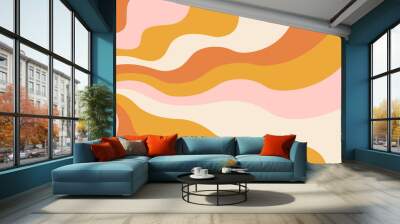 Retro 70s Abstract background vector illustration Wall mural