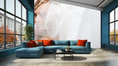 Hiding bride Wall mural