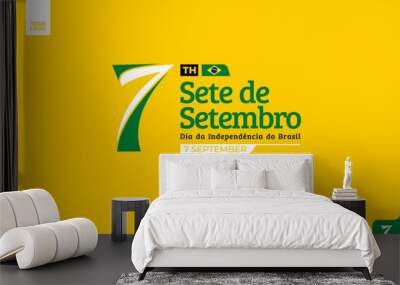 Brazil Independence Day logotype september 7th sete de setembro Wall mural