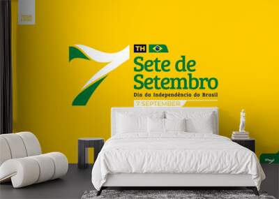 Brazil Independence Day logotype september 7th sete de setembro Wall mural