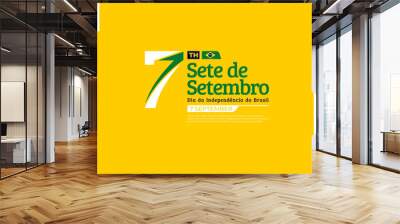 Brazil Independence Day logotype september 7th sete de setembro Wall mural