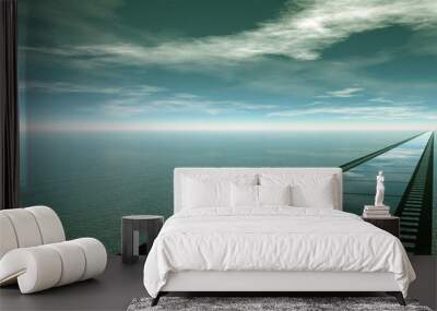 film and seascape Wall mural